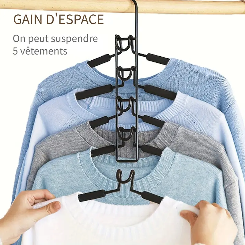 Étagère Magique 5 Niveaux – Organisateur Gain de Place pour Placard