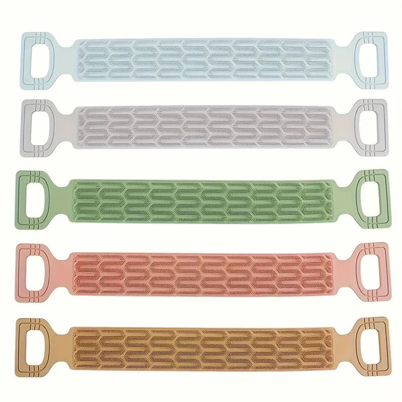 Serviette Gommante en Silicone – Accessoire de Douche Exfoliant avec Poignées