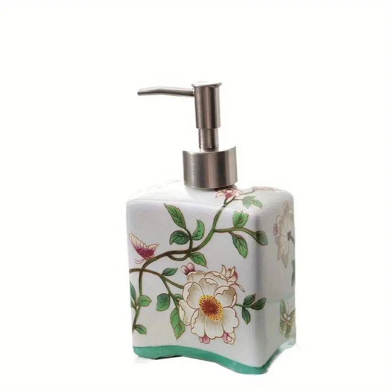 Distributeur de Savon Vintage en Céramique | Rechargeable & Élégant - 410 ml