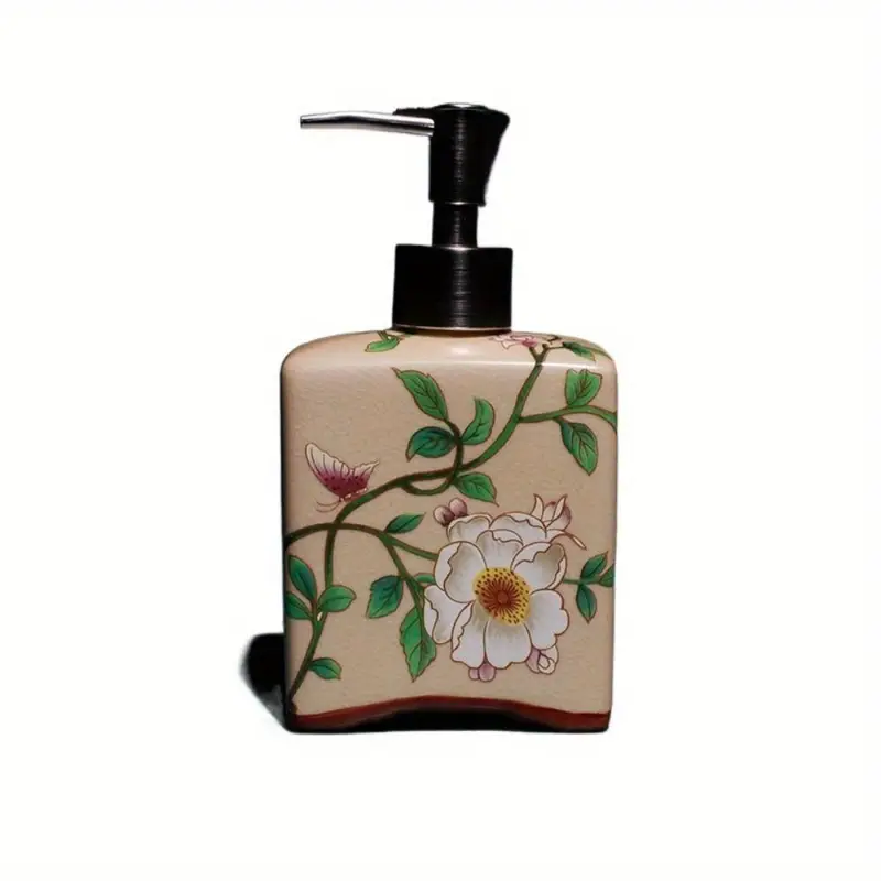 Distributeur de Savon Vintage en Céramique | Rechargeable & Élégant - 410 ml