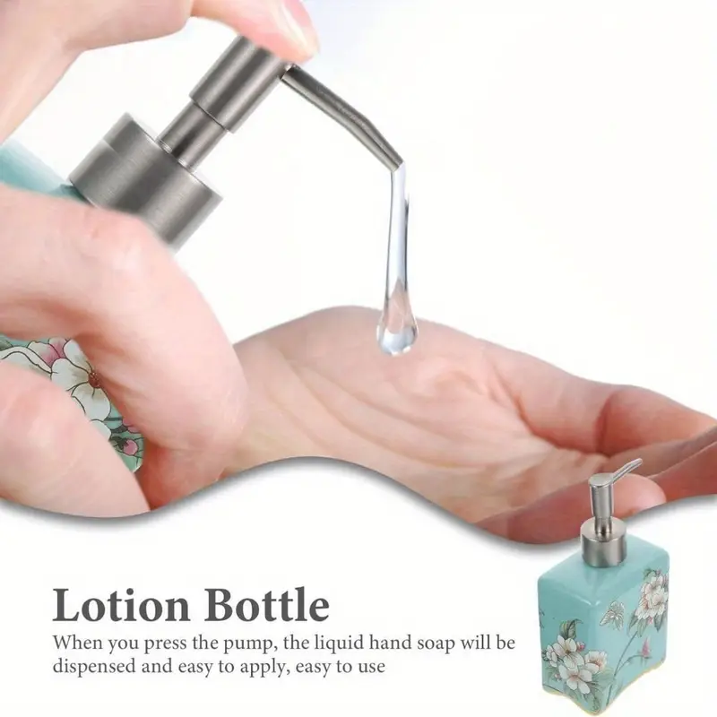 Distributeur de Savon Vintage en Céramique | Rechargeable & Élégant - 410 ml