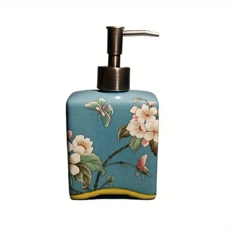 Distributeur de Savon Vintage en Céramique | Rechargeable & Élégant - 410 ml