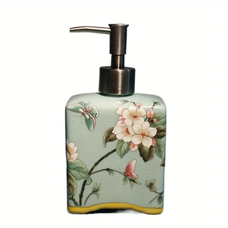 Distributeur de Savon Vintage en Céramique | Rechargeable & Élégant - 410 ml