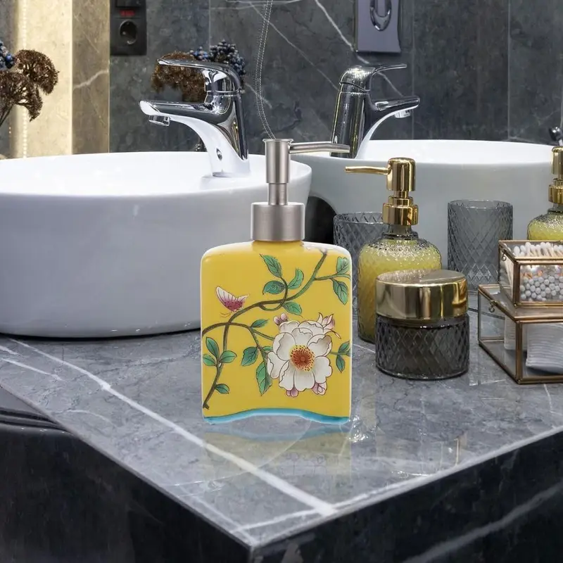 Distributeur de Savon Vintage en Céramique | Rechargeable & Élégant - 410 ml