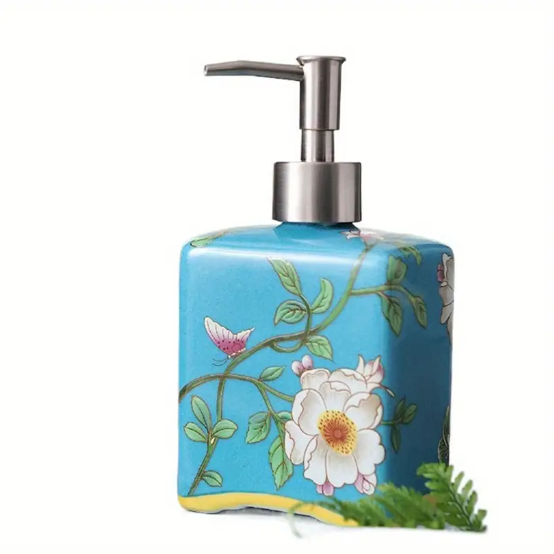 Distributeur de Savon Vintage en Céramique | Rechargeable & Élégant - 410 ml