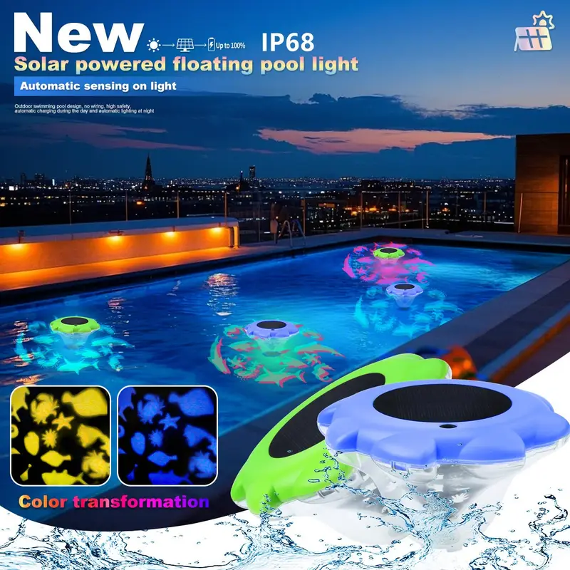 Lampe de Piscine Flottante Solaire LED – Éclairage Multicolore Étanche