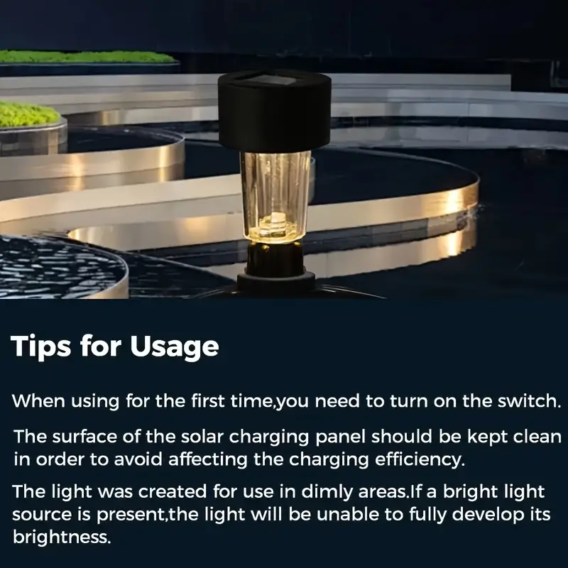 Lot de 6 Lumières Solaires pour Piscine – Éclairage Étanche Blanc Chaud