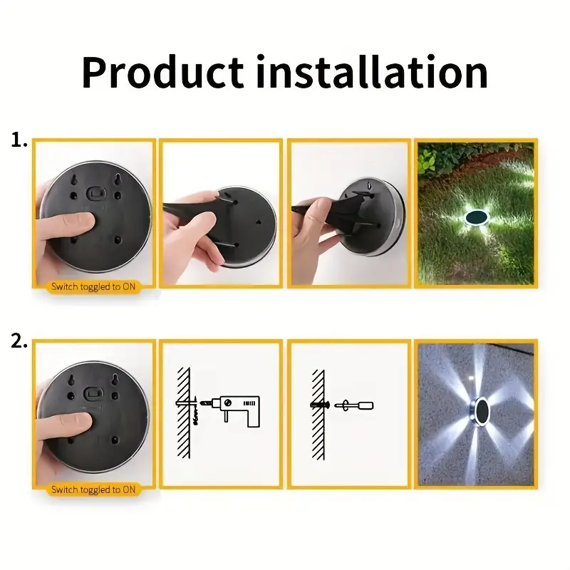 Lot de Lampes Solaires à LED – Éclairage Extérieur Puissant et Écoénergétique