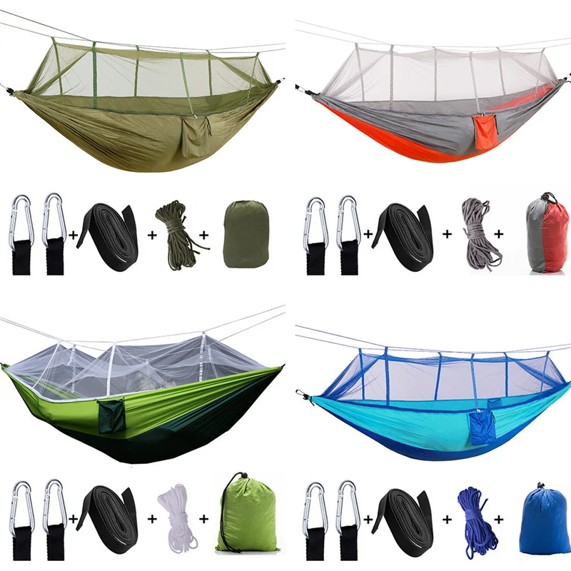 Hamac de Camping Aérien avec Moustiquaire – Confort et Protection en Plein Air