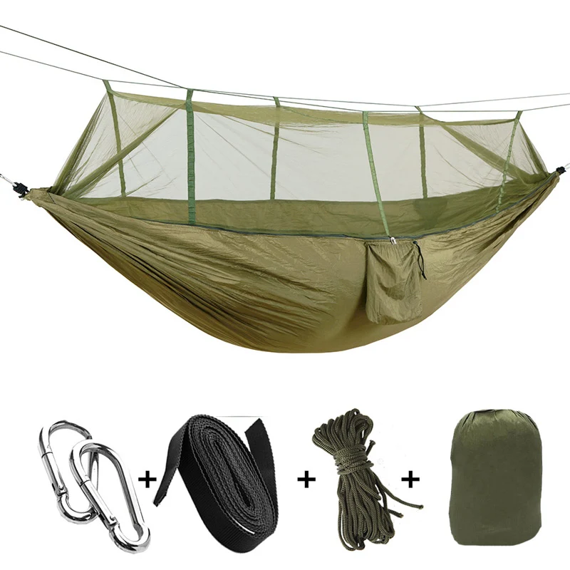 Hamac de Camping Aérien avec Moustiquaire – Confort et Protection en Plein Air