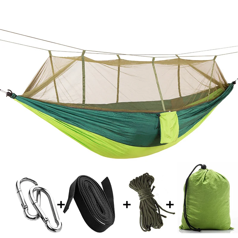 Hamac de Camping Aérien avec Moustiquaire – Confort et Protection en Plein Air