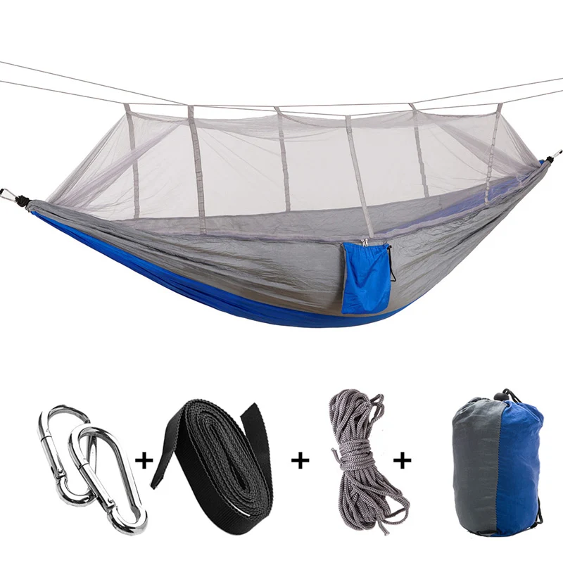 Hamac de Camping Aérien avec Moustiquaire – Confort et Protection en Plein Air