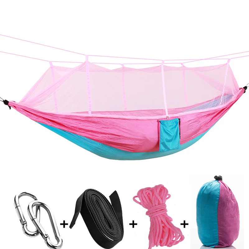 Hamac de Camping Aérien avec Moustiquaire – Confort et Protection en Plein Air
