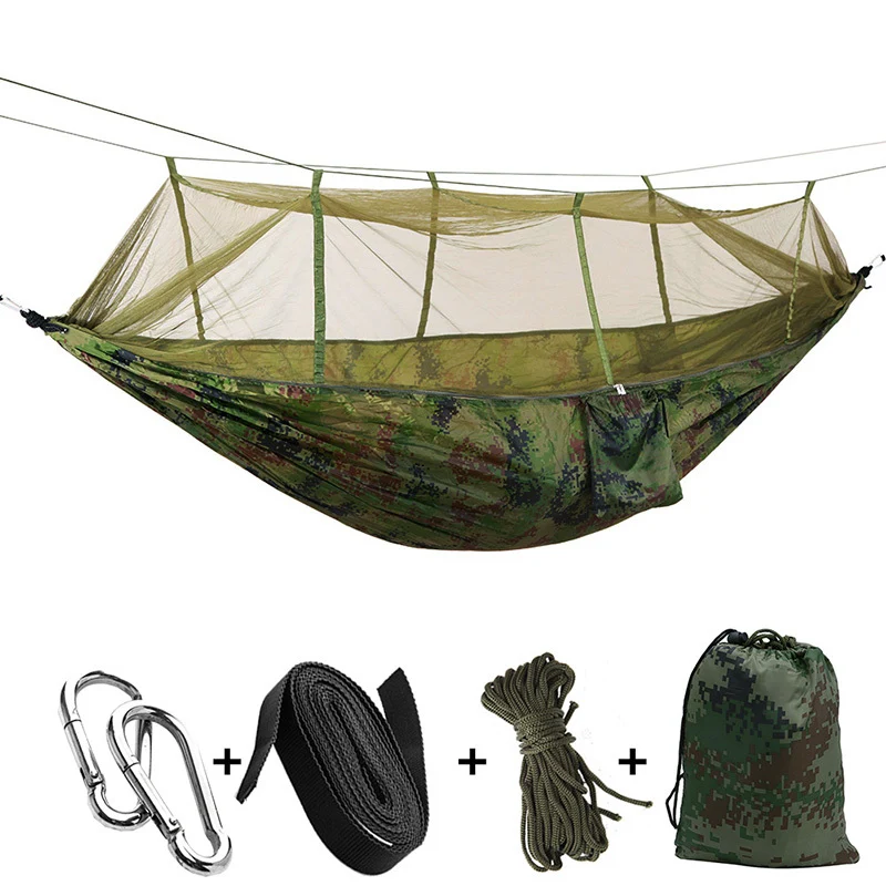 Hamac de Camping Aérien avec Moustiquaire – Confort et Protection en Plein Air