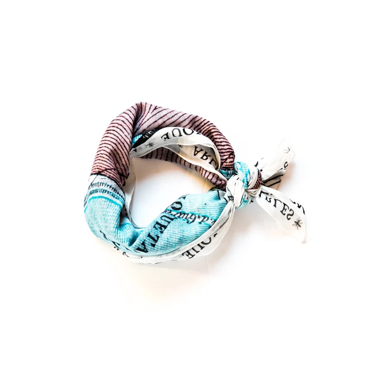 Foulard Plan d'Arles bleu