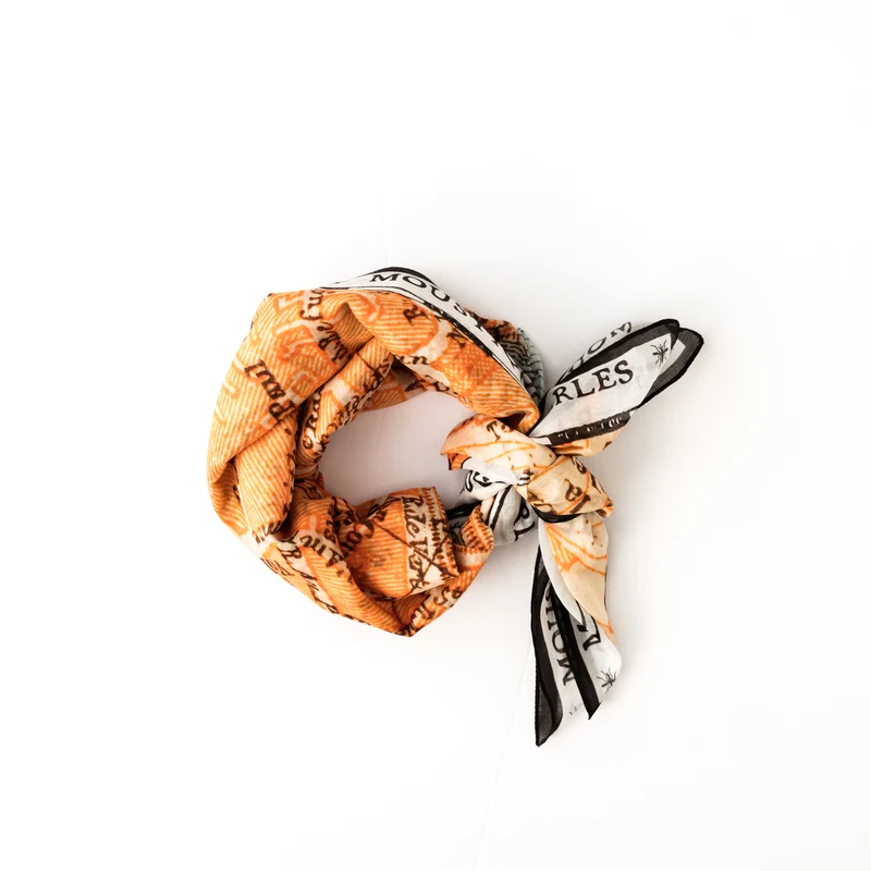 Foulard Plan d'Arles orange