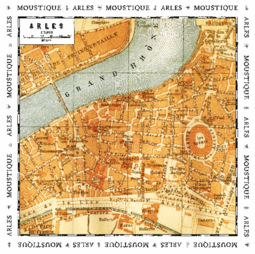 Foulard Plan d'Arles orange