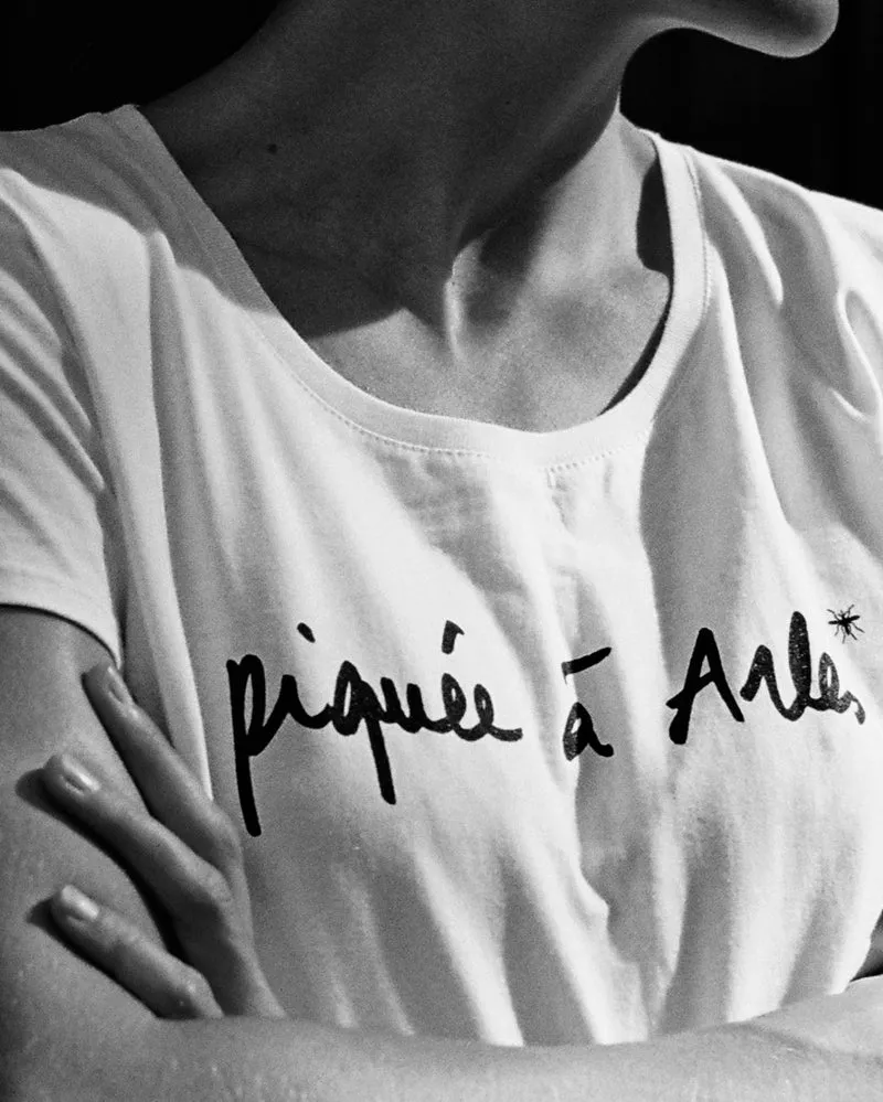 T-shirt manches courtes blanc Femme - Piquée à Arles