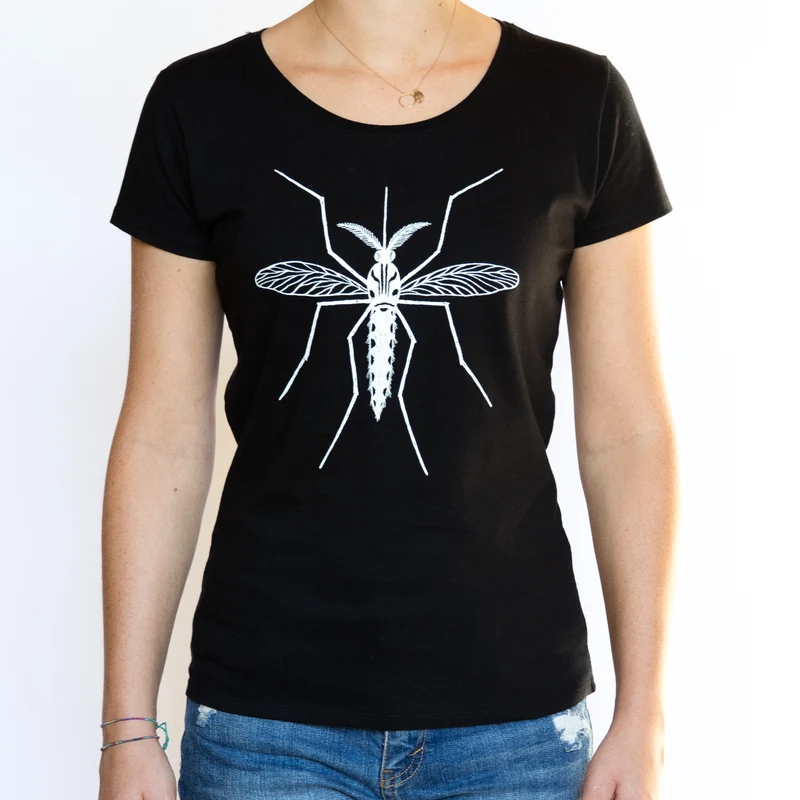 T-shirt manches courtes noir Femme - Moustique