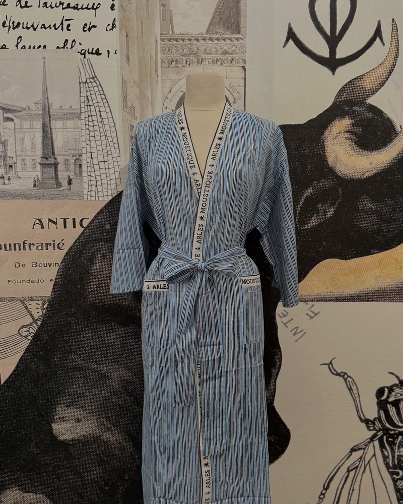 Peignoir Moustique new bleu