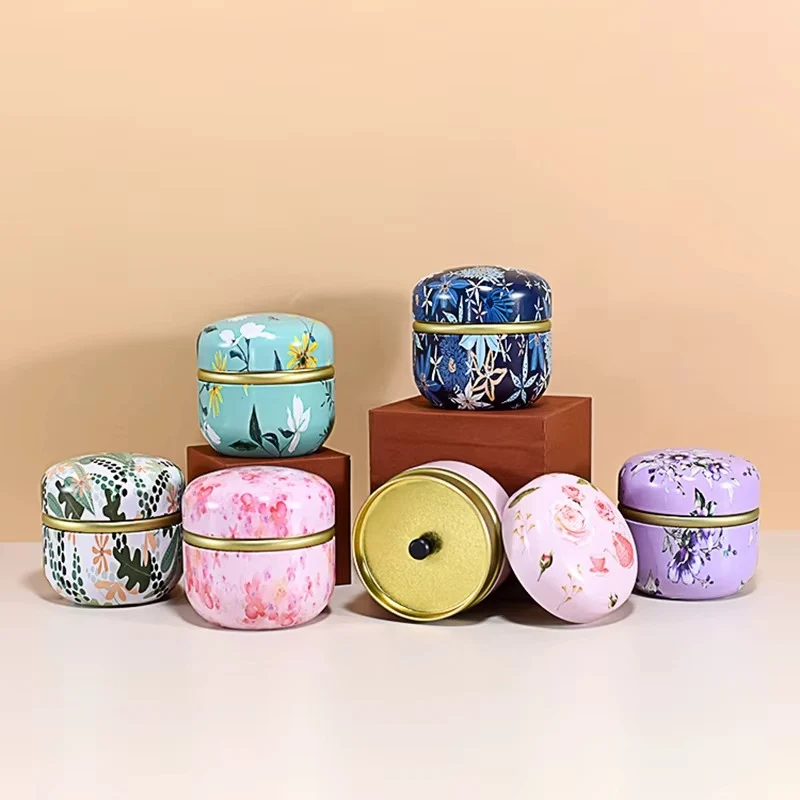 Boîte à Thé Japonaise en Fer Blanc