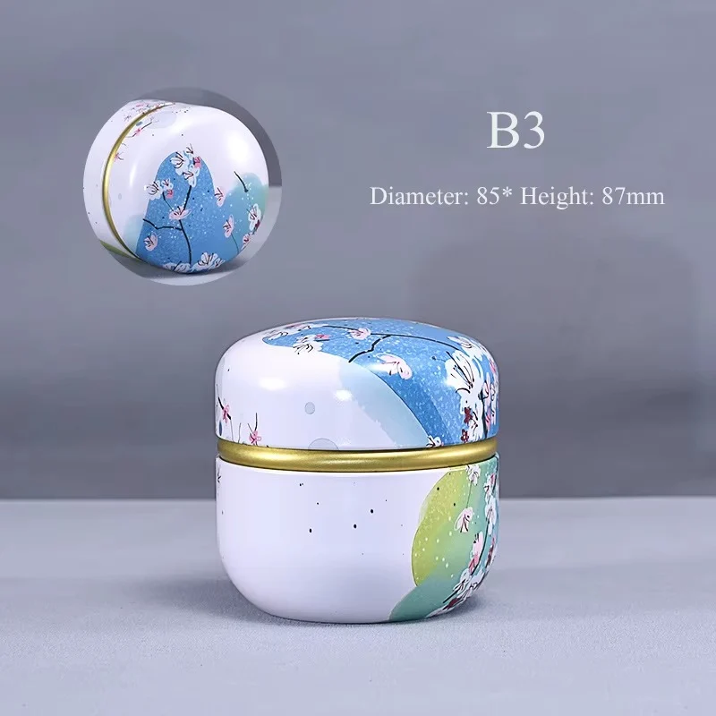 Boîte à Thé Japonaise en Fer Blanc