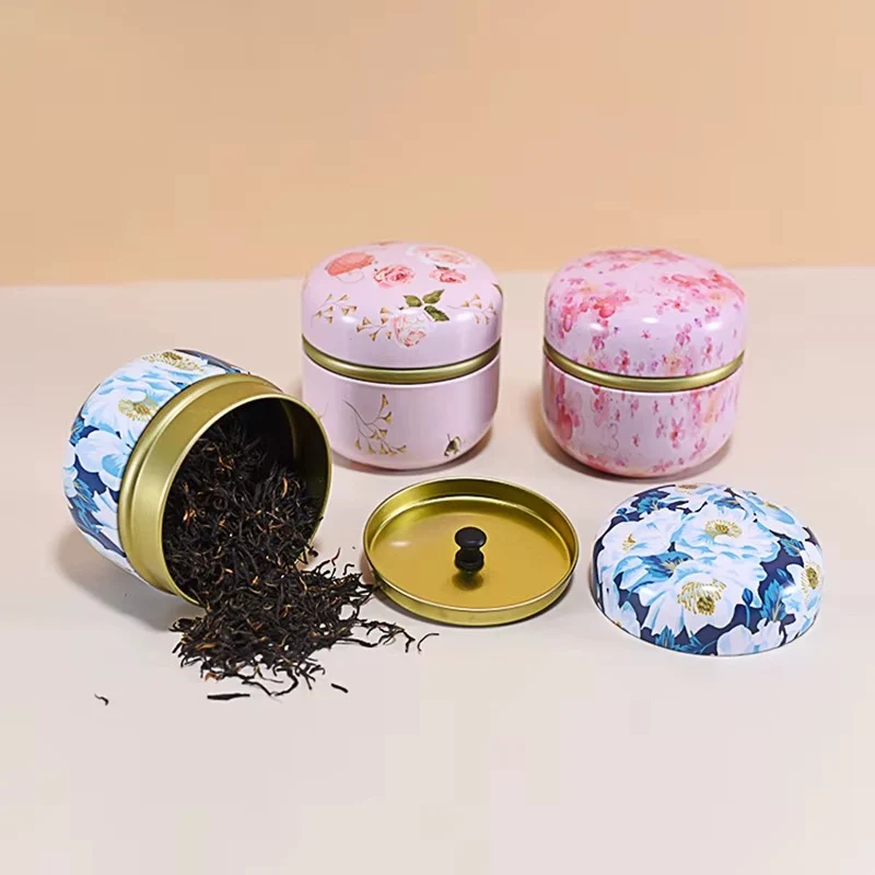 Boîte à Thé Japonaise en Fer Blanc