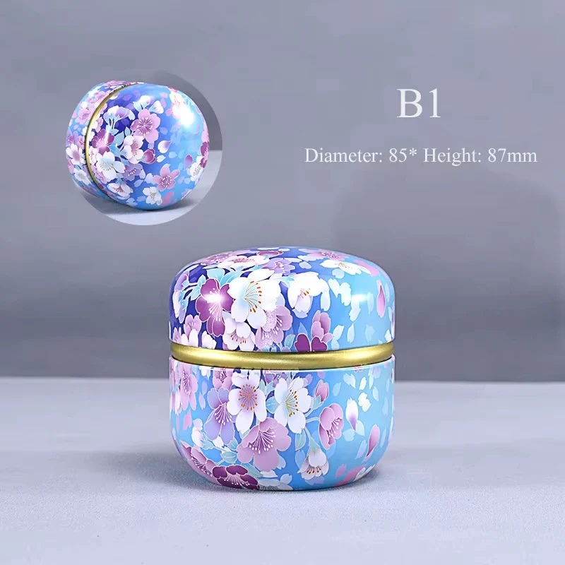 Boîte à Thé Japonaise en Fer Blanc