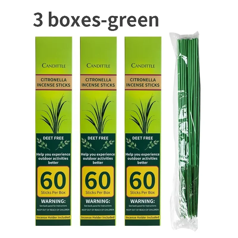 Bâton d'Encens Anti-Moustiques à la Citronnelle - Naturel et Sûr pour l'Extérieur