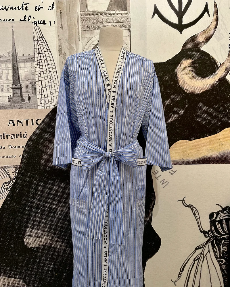 Peignoir Moustique bleu