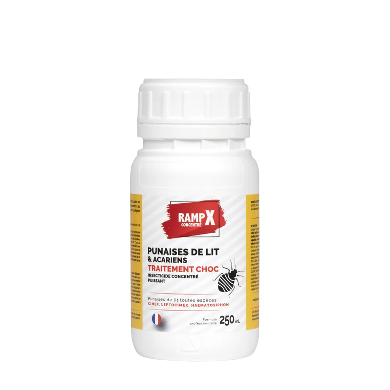 RampX Concentré Punaises de Lit 250mL – Insecticide à Diluer à Action Choc & Longue Rémanence - Fabriqué en France