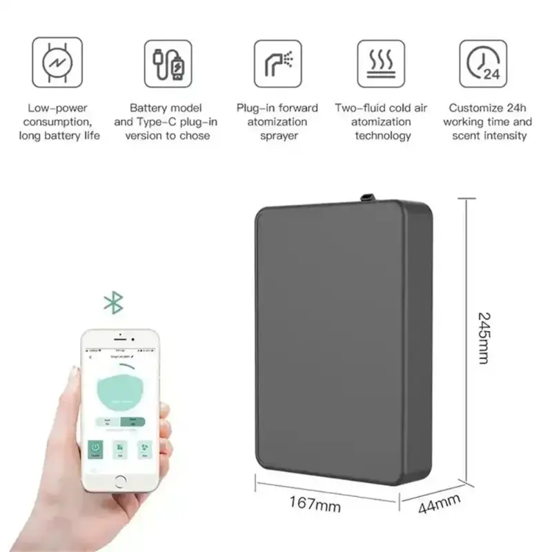 Diffuseur D’arômes 500ml Contrôle Bluetooth Pour Maison