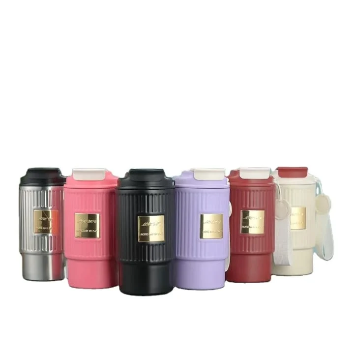 Mug Thermos Portable avec Poignée et Couvercle Étanche – 500 ml