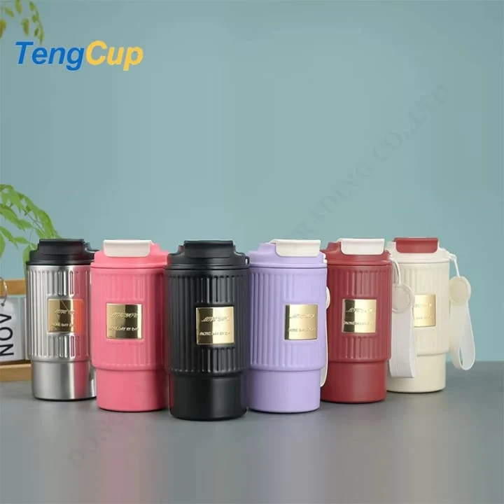 Mug Thermos Portable avec Poignée et Couvercle Étanche – 500 ml