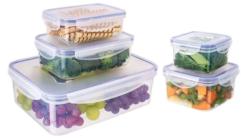 Set de 3 Boîtes Hermétiques en Plastique avec Couvercles Étanches - Conservation Alimentaire Réfrigérateur - Rangement Cuisine Sénégal