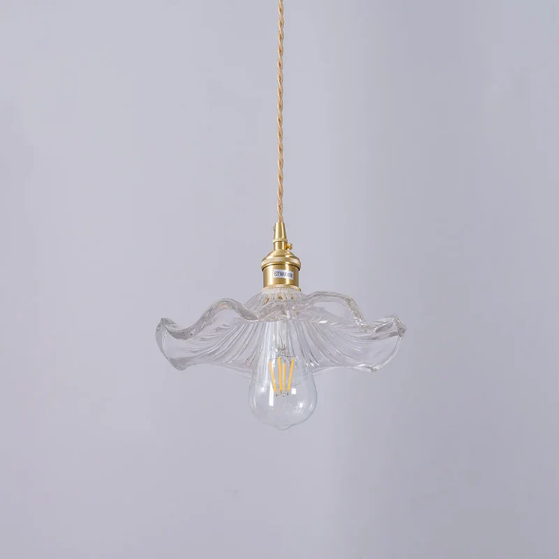Suspension Fleur d’Hibiscus – Lampe Design en Verre Soufflé