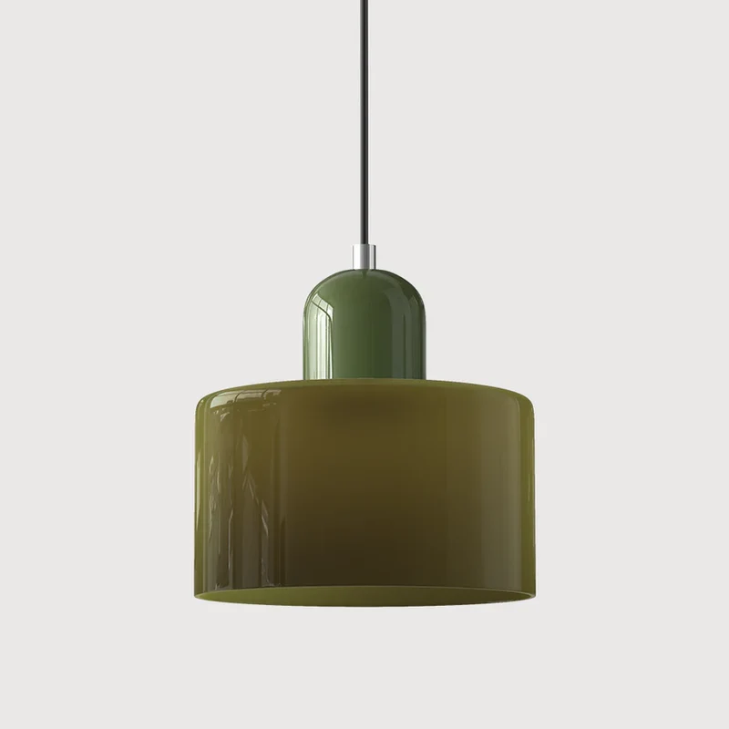Luminaire Scandinave En Verre Coloré Long