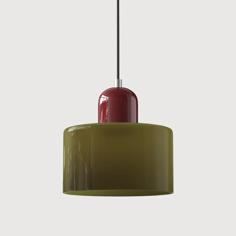 Luminaire Scandinave En Verre Coloré Long