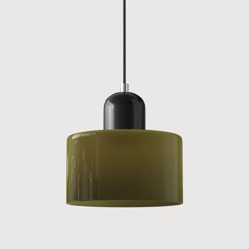 Luminaire Scandinave En Verre Coloré Long