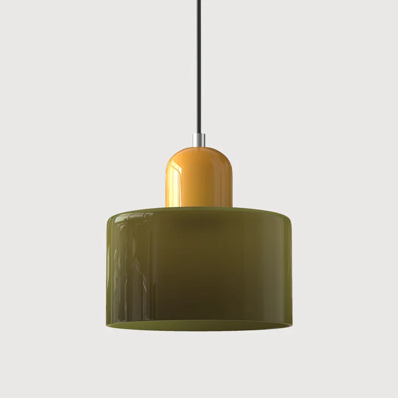 Luminaire Scandinave En Verre Coloré Long