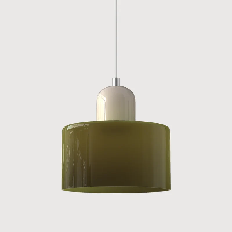 Luminaire Scandinave En Verre Coloré Long