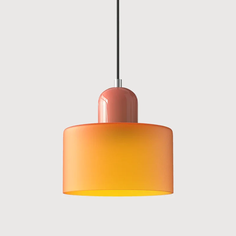 Luminaire Scandinave En Verre Coloré Long