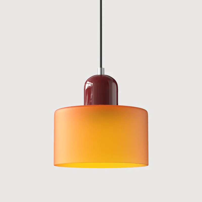 Luminaire Scandinave En Verre Coloré Long