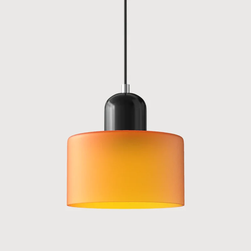 Luminaire Scandinave En Verre Coloré Long