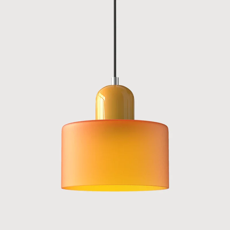 Luminaire Scandinave En Verre Coloré Long