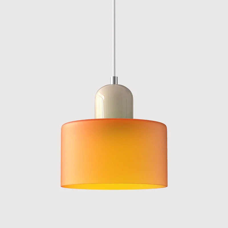 Luminaire Scandinave En Verre Coloré Long