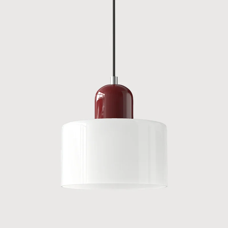 Luminaire Scandinave En Verre Coloré Long