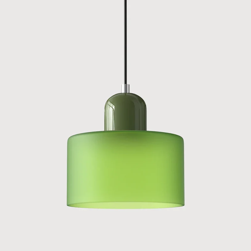 Luminaire Scandinave En Verre Coloré Long