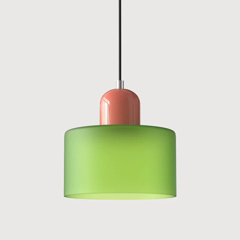 Luminaire Scandinave En Verre Coloré Long