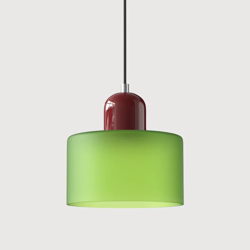 Luminaire Scandinave En Verre Coloré Long